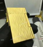 Best Quality Replica S.T.Dupont Lighter Gold Wave Case